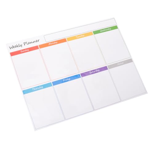 Uonlytech Magnetisches Trockenerlöser Kalenderboard Für Kühlschrank Wöchentlicher Planer Mit Ausreichend Notizfläche Abwischbare Magnettafel Für Familie Büro Schule von Uonlytech