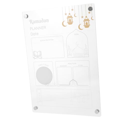 Uonlytech Magnettafel Kühlschrank kleine trocken abwischbare Tafel Planungsbehörde trocken abwischbare Tafeln Essenstafel Klares Schreibbrett praktische trocken abwischbare Tafel Acryl von Uonlytech