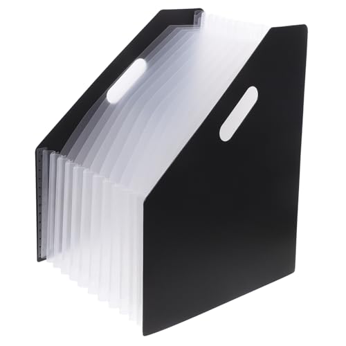 Uonlytech Ordner Organpaket klein tragbar Lagerung Office-Datei-Organizer Unterlagen dokumentenordner aktenordner Desktop-Akkordeon-Dateiorganisator Akkordeon-Datei stehend pp Black von Uonlytech