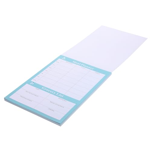 Uonlytech Speiseplanbuch Planer Verfolgung Mahlzeiten Hobel Essensplanbuch Liste Ernährungstagebuch Diät-Notizbuch für Lebensmittel Haushaltswochenkalender für Lebensmittel Papier Blau von Uonlytech