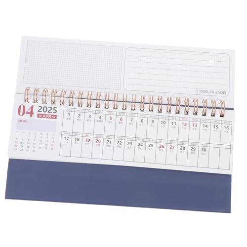 Uonlytech Stehender Flip-Kalender Standkalender Tischkalender Monatsplaner 2025 Schreibtisch Monatlicher Kalender akademisch klein Desktop-Kalender Stehende Kalender Papier von Uonlytech