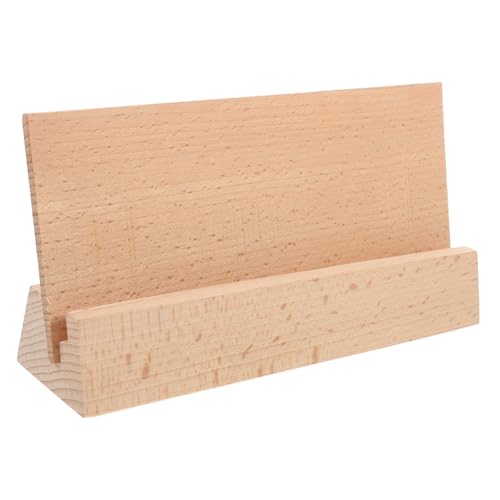 Uonlytech Tischkalenderbasis Aus Holz Kartenhalter Stehen Postkartenhalter Postkartenbasis Name Kartenhalter Kartenspielhalter Kartenhalter Platzieren Kartenhalter Für Spielkarten Beige von Uonlytech