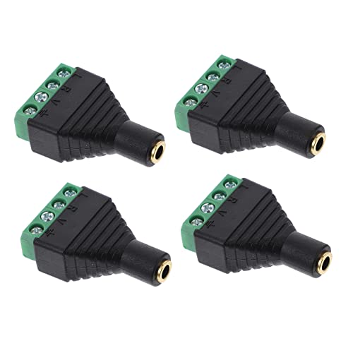 Uonlytech Überzogene 3 5-mm-audio-anschlussblöcke 4 Stück Für Kabelgebundene Kopfhörer Kopfhörer Panel-montagebuchse Hohe Zuverlässigkeit von Uonlytech