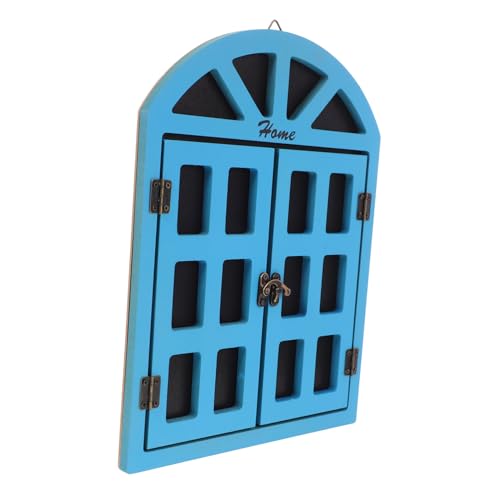 Uonlytech hölzerne Fenstertafel Nachricht Tafel Zeichen Planke Bretter Mini dekoration bügelbrett schwarz dekorative Holztafel hängende Fenstertafel Vintage Schilder Tafel Blau von Uonlytech