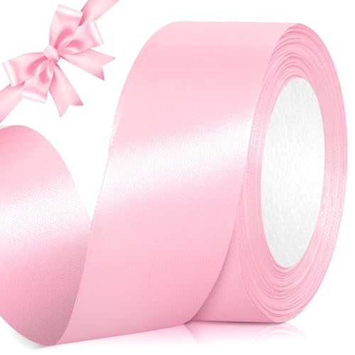 2 Rollen 3,8 cm breit x 22,8 m rosa Band, Premium-Satinband, perfekt für Geschenkverpackungen, Blumensträuße, Hochzeit, handgefertigte Schleifen, Party-Dekorationen 2 Rollen 3,8 cm breit x 22,8 m rosa Band, Premium-Satinband, perfekt für Geschenkverpackungen, Blumensträuße, Hochzeit, handgefertigte Schleifen, Party-Dekorationen von Uormsici