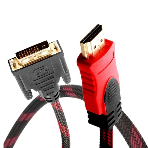 Uoww HDMI auf DVI Kabel Adapter, Vergoldetes Geflochtenes Bidirektional mit 24+1/ High Speed Adapter 1080p/Full HD dapter Bidirektional Konverter Kompatibel mit 3D, PC, Monitor, Projektor, 3 Meter Uoww HDMI auf DVI Kabel Adapter, Vergoldetes Geflochtenes Bidirektional mit 24+1/ High Speed Adapter 1080p/Full HD dapter Bidirektional Konverter Kompatibel mit 3D, PC, Monitor, Projektor, 3 Meter von Uoww