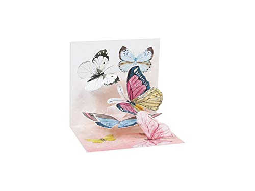 Pop UP 3D Karte Geburtstag Mini Grußkarte Bunte Schmetterlinge 7,6x7,6cm Pop UP 3D Karte Geburtstag Mini Grußkarte Bunte Schmetterlinge 7,6x7,6cm von Up With Paper