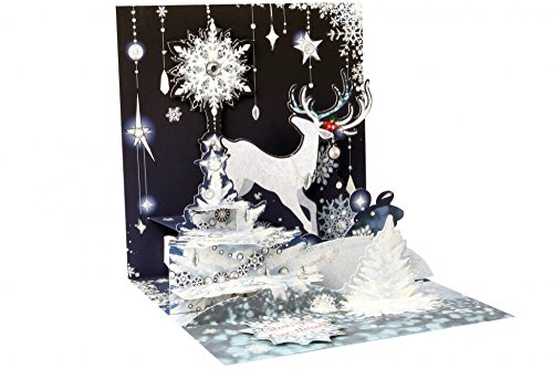 Pop Up 3D Weihnachten Karte PopShot Rentier Sterne bei Nacht 13x13 cm Pop Up 3D Weihnachten Karte PopShot Rentier Sterne bei Nacht 13x13 cm von Up With Paper