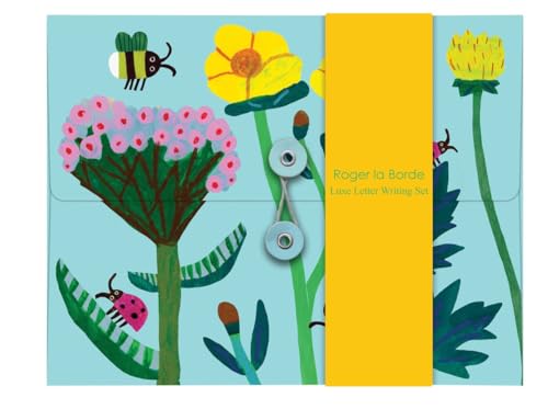 Roger-la-Borde Briefpapier-Set 10xA5 Bögen Umschläge 2xA5 Bögen Sticker je 2 Motive Biene Blumen von Up With Paper