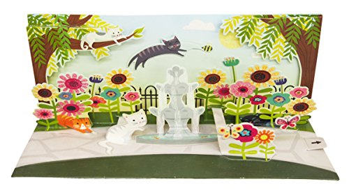 Up With Paper Pop-Up Panoramics Grußkarte – Gartenkatzen von Up With Paper