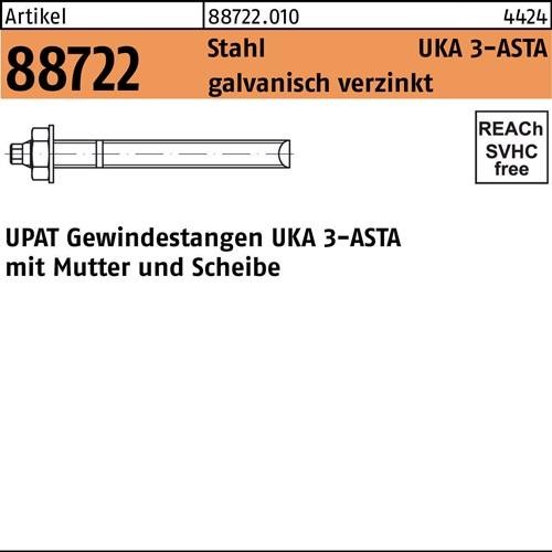 10 Stk. Upat Ankerstange R 88722 ASTA M16x165 Stahl galv.verz. 10 Stück 10 Stk. Upat Ankerstange R 88722 ASTA M16x165 Stahl galv.verz. 10 Stück von Upat