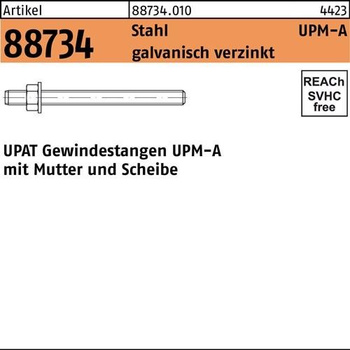 10 Stk. Upat Ankerstange R 88734 UPM-A M16/200 Stahl galv.verz. 10 Stück 10 Stk. Upat Ankerstange R 88734 UPM-A M16/200 Stahl galv.verz. 10 Stück von Upat