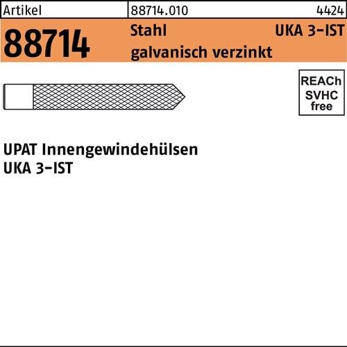 10 Stk. Upat Innengewindehülse R 88714 UKA IST M12x100 Stahl galv.verz. 10St. 10 Stk. Upat Innengewindehülse R 88714 UKA IST M12x100 Stahl galv.verz. 10St. von Upat
