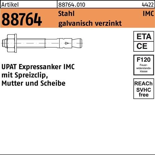 100 Stk. Upat Expressanker R 88764 IMC 6/05/40 Stahl galv.verz. 100 Stück 100 Stk. Upat Expressanker R 88764 IMC 6/05/40 Stahl galv.verz. 100 Stück von Upat