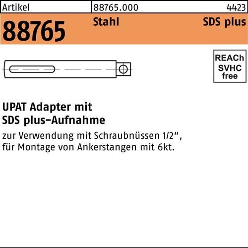 Upat Adapter R 88765 SDS-PLUS 1/2VK Stahl 1 Stück 887650000000000 Upat Adapter R 88765 SDS-PLUS 1/2VK Stahl 1 Stück 887650000000000 von Upat