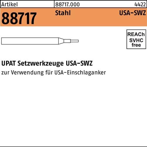 Upat Setzwerkzeug R 88717 USA-SWZ M20 Stahl 1 Stück 887170000200000 Upat Setzwerkzeug R 88717 USA-SWZ M20 Stahl 1 Stück 887170000200000 von Upat