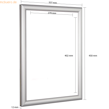 Update Displays EasyFix-Klapprahmen 25mm Gehrung A3 silber von Update Displays