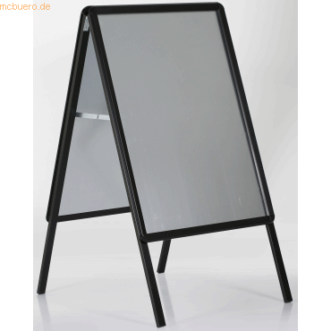 Update Displays Kundenstopper Outdoor 32mm Rondo 500x700mm schwarz von Update Displays