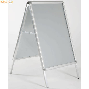 Update Displays Kundenstopper Outdoor 32mm Rondo 500x700mm silber von Update Displays