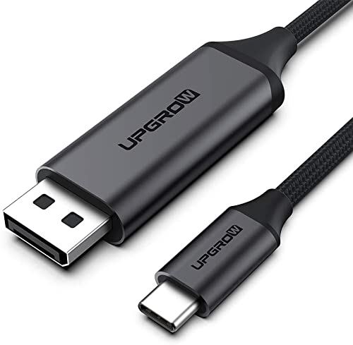 Upgrow Kabel von USB Typ C auf DisplayPort, 4K bei 60 Hz, 1,8 m, für Heimbüro, USB-C-auf-DP-Kabel, kompatibel mit MacBook Pro/Air, iPad Pro mit USB-C-Anschluss Laptops/Smartphones von Upgrow