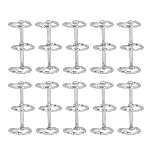 Uplory 10pcs 3 Ring Metal Lose Blattbinder, Edelstahlbuch Buchringe Fotoalbum Bindungsstacheln für DIY Travel Diary Notebook Foto Album Bindungsstacheln Comb (15mm) von Uplory