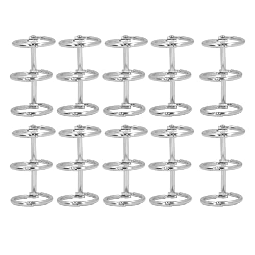 Uplory 10pcs 3 Ring Metal Lose Blattbinder, Edelstahlbuch Buchringe Fotoalbum Bindungsstacheln für DIY Travel Diary Notebook Foto Album Bindungsstacheln Comb (20mm) von Uplory