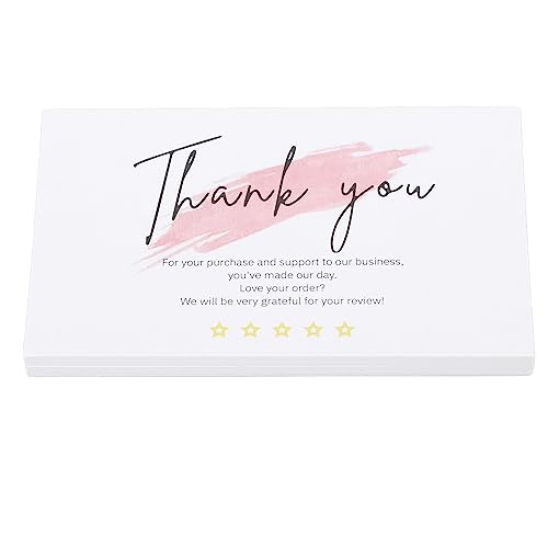 Uplory 150PCS Thank You Cards Offset Paper Cards Gift Cards English Five Star Cards Graduation Season Student Gifts (B) von Uplory