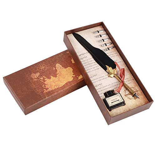Uplory European Retro Dip Stift box Set Geburtstags Lehrer Tag Abschluss (Black) von Uplory