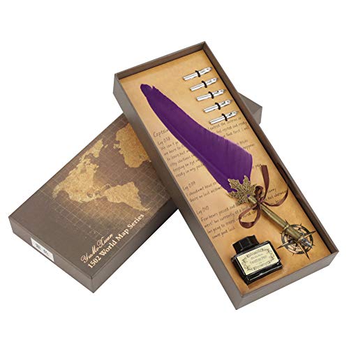 Uplory European Retro Dip Stift box Set Geburtstags Lehrer Tag Abschluss (Purple) von Uplory