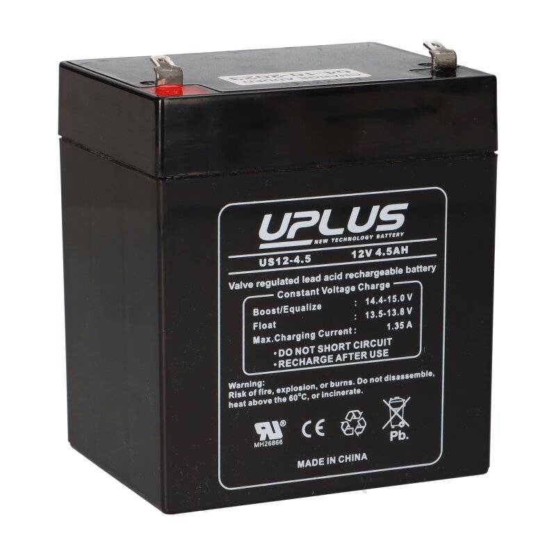 UPlus US12-4,5 AGM Blei Akku 12V 4,5Ah 4,8mm Faston von Uplus