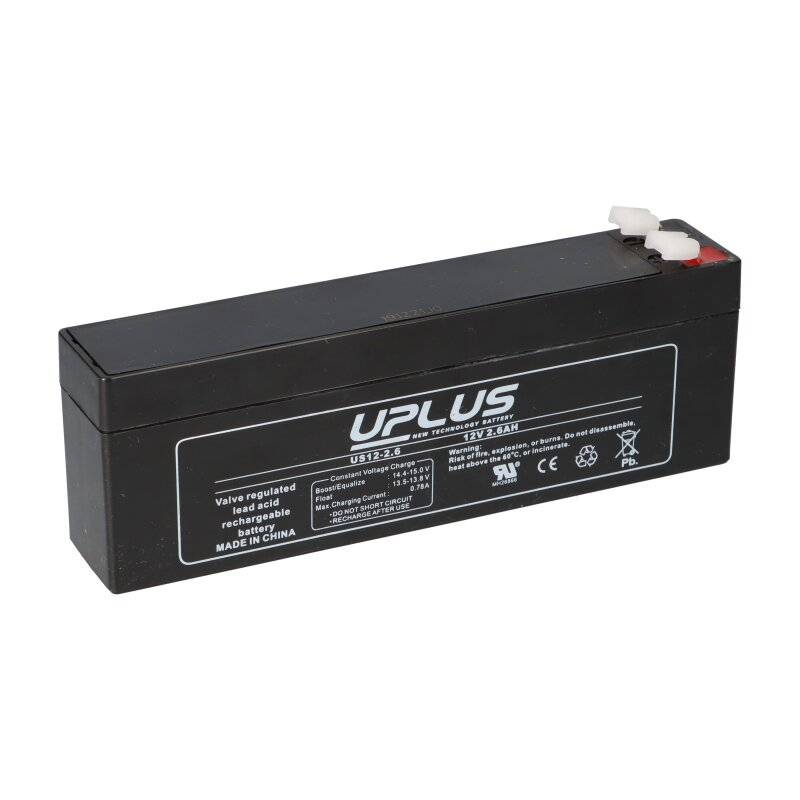 Uplus Bleiakku 12V 2.6Ah Batterie AGM US12-2.6 wartungsfrei von Uplus