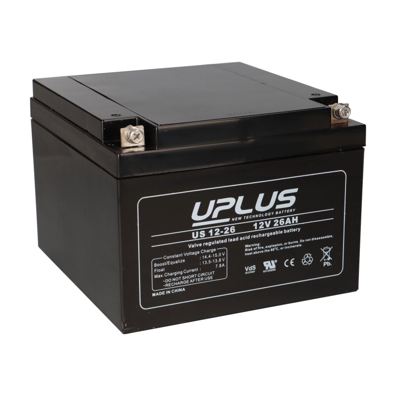 Uplus Bleiakku 12V 26Ah Batterie AGM US12-26 wartungsfrei Uplus Bleiakku 12V 26Ah Batterie AGM US12-26 wartungsfrei von Uplus