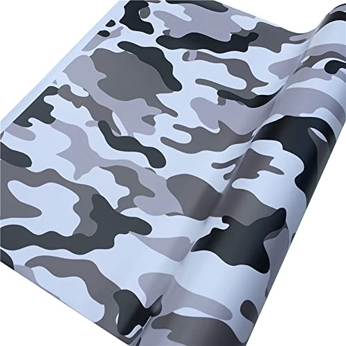 Uposao Camouflage Auto Folie,152cmx30cm Auto Vinylfolie Selbstklebende Tarnung Fahrzeug Lackschutzfolie Auto Schutzfolie DIY Vinyl Folie Autoaufkleber für Auto Motorrad Fahrrad,Schwarz Weiß von Uposao