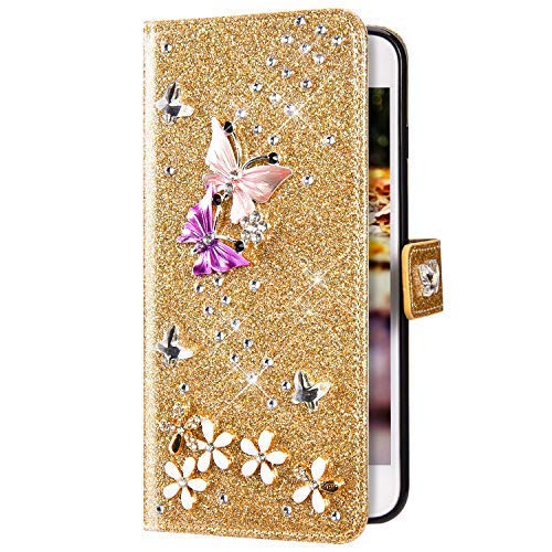 Uposao Kompatibel mit Samsung Galaxy Note 8 Hülle Schmetterling Blume Diamant Strass Bling Glitzer Handy Hülle Leder Wallet Schutzhülle Brieftasche Hülle Klapphülle Tasche Kartenfächer,Gold Uposao Kompatibel mit Samsung Galaxy Note 8 Hülle Schmetterling Blume Diamant Strass Bling Glitzer Handy Hülle Leder Wallet Schutzhülle Brieftasche Hülle Klapphülle Tasche Kartenfächer,Gold von Uposao