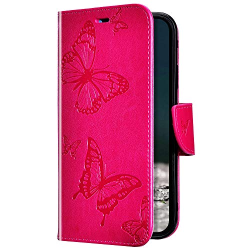 Uposao Kompatibel mit iPhone 7 Plus/iPhone 8 Plus Hülle Ledertasche Tasche Flip Case Cover Schmetterling Motiv Muster Lederhülle Klapphülle Wallet Cover Magnetisch Handytasche Kartenfächer,Rose Pink Uposao Kompatibel mit iPhone 7 Plus/iPhone 8 Plus Hülle Ledertasche Tasche Flip Case Cover Schmetterling Motiv Muster Lederhülle Klapphülle Wallet Cover Magnetisch Handytasche Kartenfächer,Rose Pink von Uposao