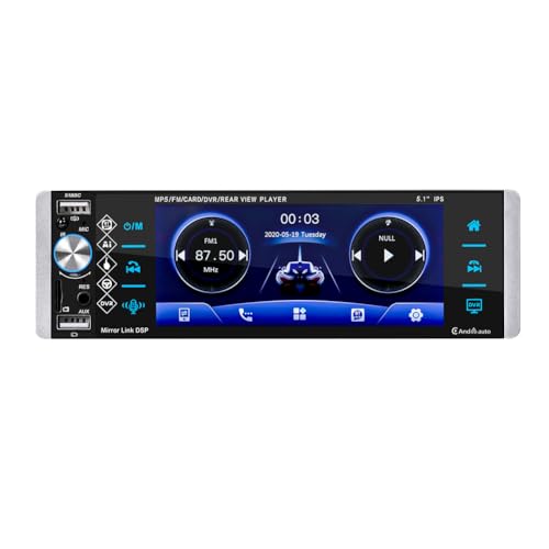 Wireless Carplay Autoradio 1 Din, 5,1 Zoll HD Touchscreen Autoradio Single Din mit Knopf Bluetooth Mirror Link FM/AM/RDS/EQ/AUX/TF/U-Disk Lenkradsteuerung Wireless Carplay Autoradio 1 Din, 5,1 Zoll HD Touchscreen Autoradio Single Din mit Knopf Bluetooth Mirror Link FM/AM/RDS/EQ/AUX/TF/U-Disk Lenkradsteuerung von Uposao