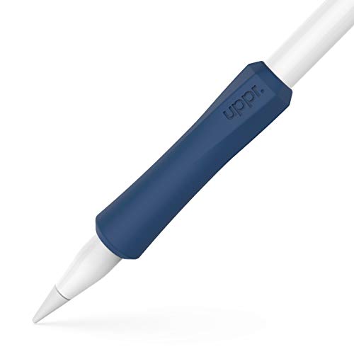 UPPERCASE Designs NimbleGrip Ergonomischer Premium-Griffhalter aus Silikon, Doppelseitiges Design, Kompatibel Mit Apple Pencil 1. Generation und Apple Pencil 2. Generation (Marine, 1 Packung) von Uppercase
