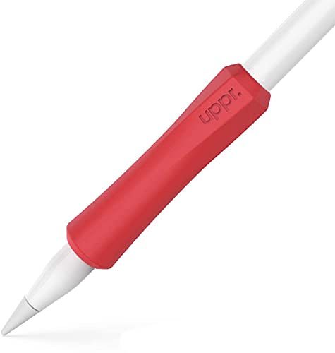 UPPERCASE Designs NimbleGrip Ergonomischer Premium-Griffhalter aus Silikon, Doppelseitiges Design, Kompatibel Mit Apple Pencil 1. Generation und Apple Pencil 2. Generation (Rot, 1 Packung) von Uppercase