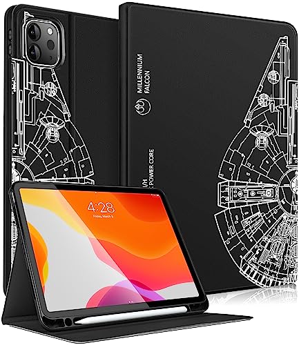Uppuppy Schutzhülle für iPad Air 27,9 cm (M2/M3), Air 5. / 4. Generation 10,9, Pro 11 Zoll (27,9 cm), niedlich, für Kinder, Damen, Mädchen, Mädchen, Schwarz, Stifthalter, Hülle für iPad Air 11 von Uppuppy