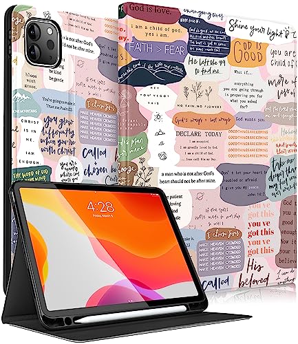 Uppuppy Schutzhülle für iPad Pro 32,8 cm (12,9 Zoll) iPad Air 13 Zoll 2024, niedlicher Stifthalter, für Damen und Mädchen, Folio-Cover mit Zitaten für Apple 12,9 Zoll (32,8 cm), iPad Pro Hülle 6. / 5. von Uppuppy
