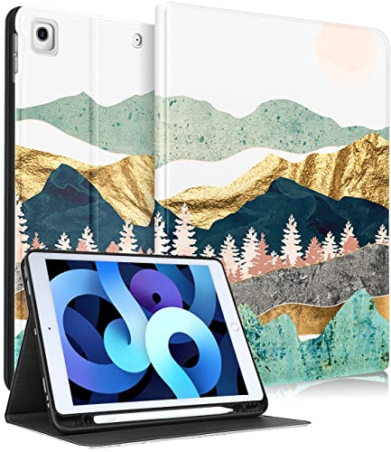 Uppuppy Schutzhülle für iPad 9./8./7. Generation, 10,2 Zoll, Mädchen, niedliche Frauen, Folio-Smartcover, Stifthalter, abstrakte Malerei, ästhetisches Design, Mädchen, Teenager, einzigartige Hüllen von Uppuppy