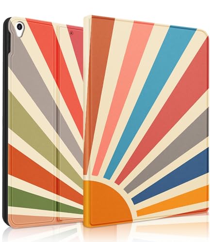 Uppuppy Schutzhülle für iPad Air 3. Generation, für Apple iPad Pro 10,5 Zoll Hülle Cute Kid Women Girl Girly Kawaii Ästhetische Sonne Einzigartiges Design Folio Cover für iPad Air 3 Gen 2019, Pro 10.5 von Uppuppy