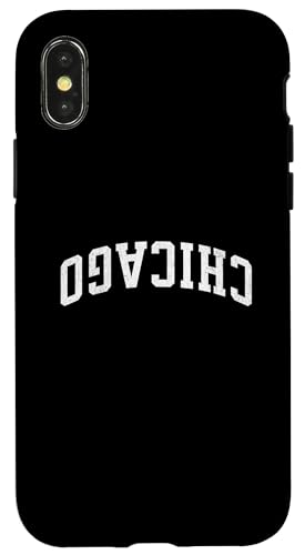 Umgedrehter Stadtname Chicago Hülle für iPhone X/XS von Upside Down Cities Graphics Collection