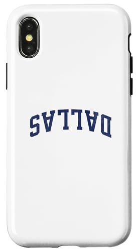 Umgedrehter Stadtname Dallas Hülle für iPhone X/XS von Upside Down Cities Graphics Collection