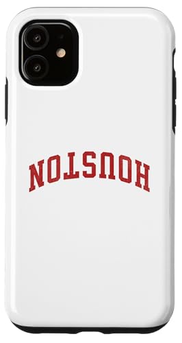 Umgedrehter Stadtname Houston Hülle für iPhone 11 von Upside Down Cities Graphics Collection