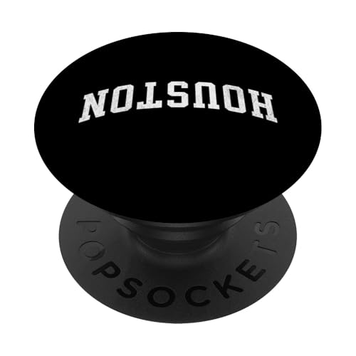 Umgedrehter Stadtname Houston PopSockets Klebender PopGrip Umgedrehter Stadtname Houston PopSockets Klebender PopGrip von Upside Down Cities Graphics Collection