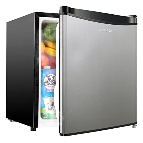 Upstreman 46L Mini Kühlschrank mit Eisfach, Temperaturregelung, energiesparend, leise, eintüriger Getränkekühlschrank, perfekt für Wohnheim, Küche, Büro, Schlafzimmer, Edelstahl-FR17 Upstreman 46L Mini Kühlschrank mit Eisfach, Temperaturregelung, energiesparend, leise, eintüriger Getränkekühlschrank, perfekt für Wohnheim, Küche, Büro, Schlafzimmer, Edelstahl-FR17 von Upstreman