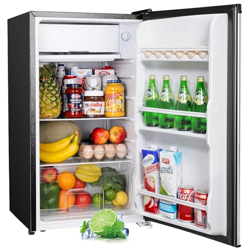 Upstreman 91L Kühlschrank mit Gefrierfach,Kleiner Kühlschrank mit Gemüsefach und Gefrierfach, Einstellbarem Thermostat, Mini-Kühlschrank für Wohnheim, Schlafzimmer, Büro, Edelstahl-BR321 Upstreman 91L Kühlschrank mit Gefrierfach,Kleiner Kühlschrank mit Gemüsefach und Gefrierfach, Einstellbarem Thermostat, Mini-Kühlschrank für Wohnheim, Schlafzimmer, Büro, Edelstahl-BR321 von Upstreman