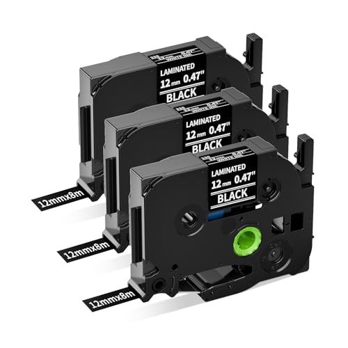 Upwinning Tze 335 Bänder 12mm Schwarz Kompatibel mit Brother P-Touch Schriftbänder Schwarz 12mm TZe-335, Tze 12mm TZe335 Aze-335 für Brother H100R H105 H100LB D210 E110 E300, 3er-Pack Upwinning Tze 335 Bänder 12mm Schwarz Kompatibel mit Brother P-Touch Schriftbänder Schwarz 12mm TZe-335, Tze 12mm TZe335 Aze-335 für Brother H100R H105 H100LB D210 E110 E300, 3er-Pack von Upwinning