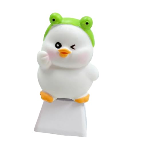 Uqezagpa Kreative 3D-Enten-Tastenkappe, schön für mechanische Tastaturen, ABS-Cartoon-Tastenkappe, Ersatz für Gamer und Uqezagpa Kreative 3D-Enten-Tastenkappe, schön für mechanische Tastaturen, ABS-Cartoon-Tastenkappe, Ersatz für Gamer und von Uqezagpa